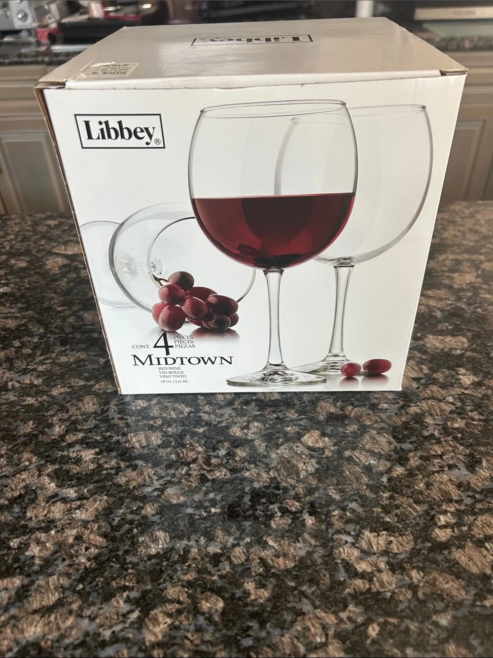 LIBBY MIDTOWN RED WINE GLASSES SET OF 4 NWT